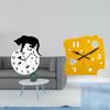 Silent Hanging Cat Wall Clock Quiet Movement for Living Room Dining School Nordic Minimalist