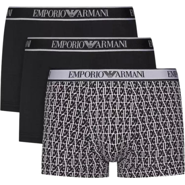 

Emporio Armani Lettered Slim Fit Boxer Briefs 3-Pack Men underwear 112130-4R717-35421 M