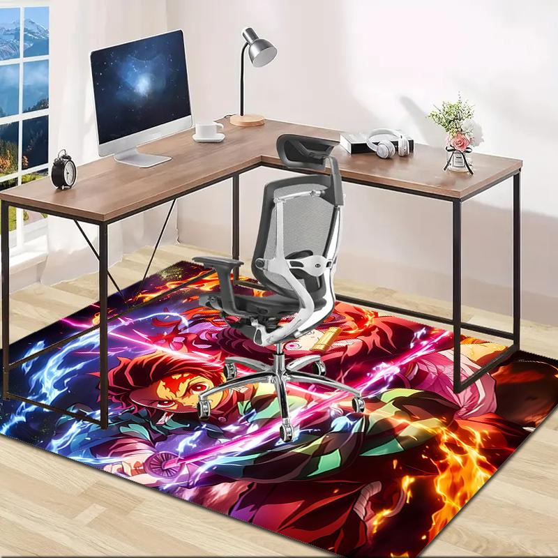 1pc Demon Slayer2 Design Area Rug - Non-Slip, Soft & Cozy Floor Mat for Living Room, Bedroom, Office - Indoor/Outdoor Decorative Carpet