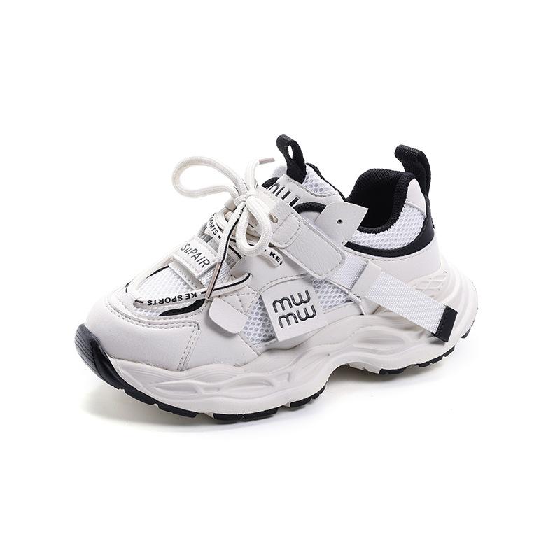 Fashion children's dad shoes in the early spring of 2025, popular baby girl soft-soled casual shoes, mesh breathable boys' single shoes