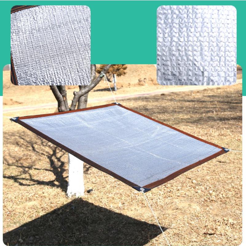 75% Shading Rate Aluminum Foil Sunshade Cloth Heat Insulation Anti-aging Sunscreen Net Outdoor Balcony Flower Planting Reflective Cooling Shading Nets