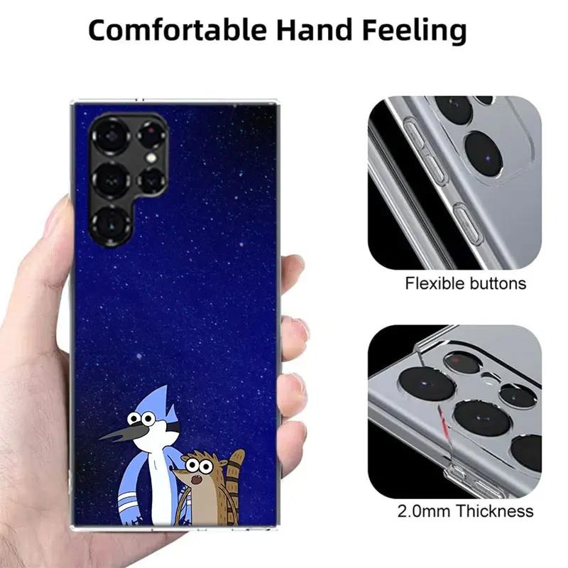 Cartoon Regulars Cute Show Cover For Samsung Galaxy S21 S20 S23 FE S22+ S24 Ultra S25 Edge Phone Case S10 Plus Clear Capa Coque