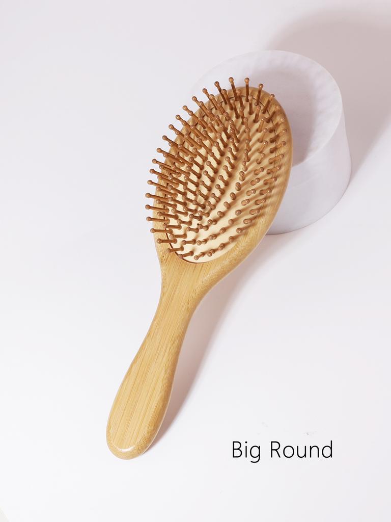 1 natural bamboo and wood anti-static scalp massage air cushion hair comb, smooth hair comb, hair styling comb