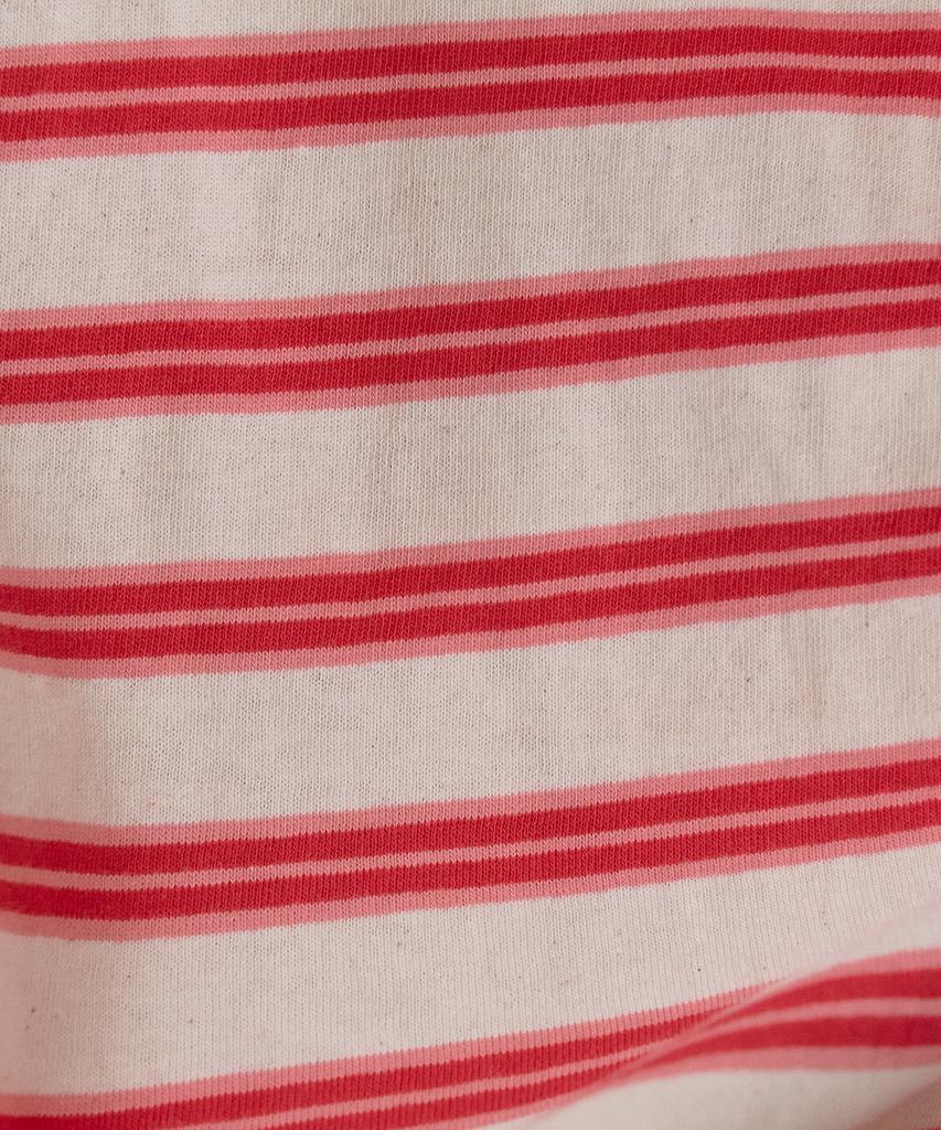 Sayu Striped Biscuit Short Sleeve Tee Red