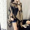 Variety Shawl  Summer Sunscreen Chiffon Printed Scarf for Women  Beaded Cashew Flowers  Super Large Beach