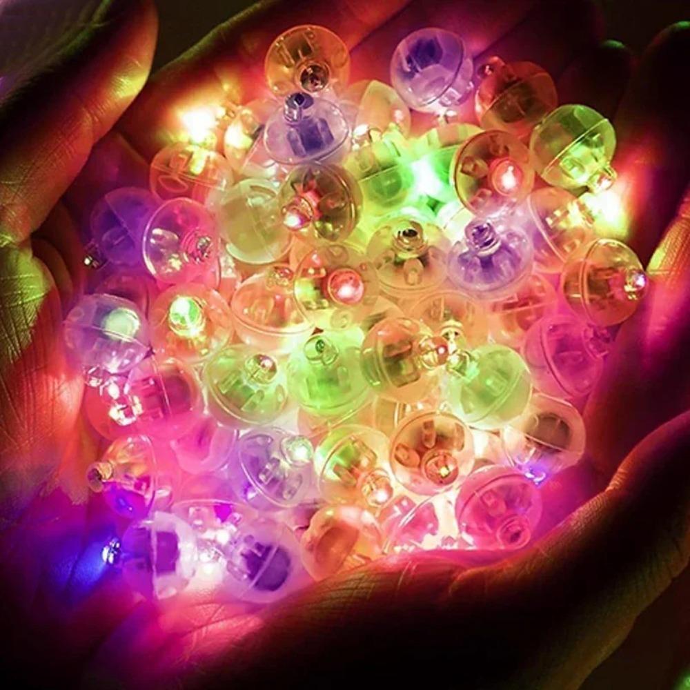 LED Electronic Luminous Round Lights, Colorful Shining Small Round Ball Lights, Handmade Balloon Lights, Decorative Luminous