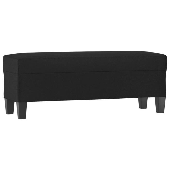 349459 vidaXL Black Bench 100x35x41 Cm Faux Leather