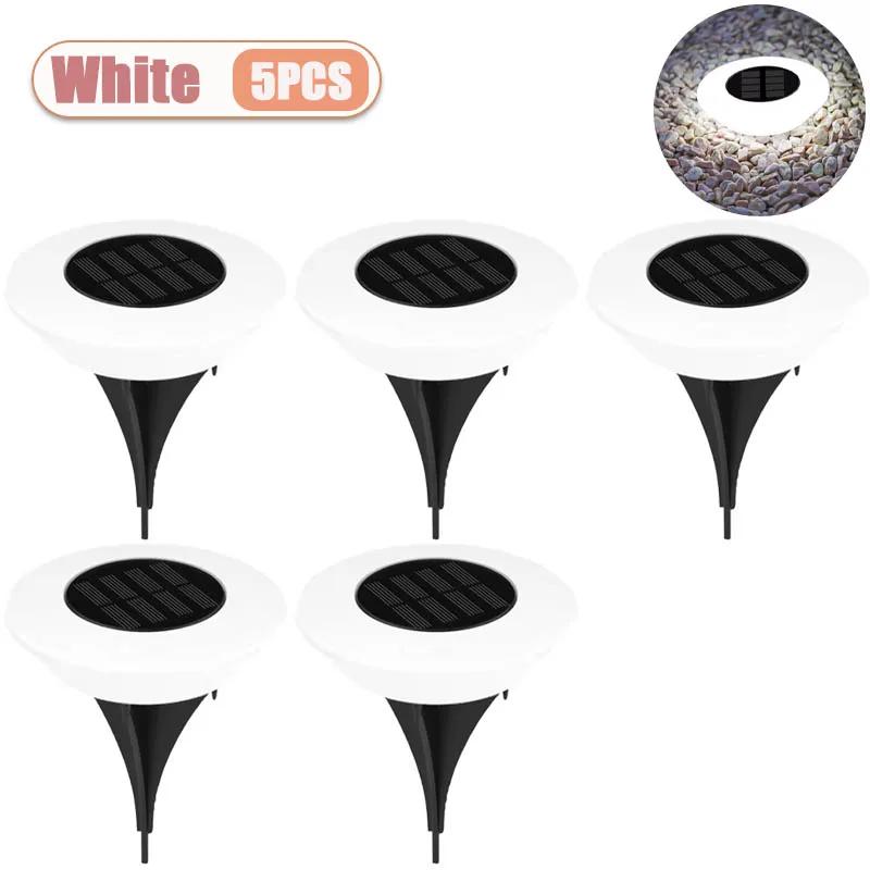 1-10 SZTUK Lampy Ogrodowe Solarne Wodoodporne Zewnętrzne Lampy LED Podłogowe Oświetlenie Krajobrazowe Wkopane do Dekoracji Podwórka