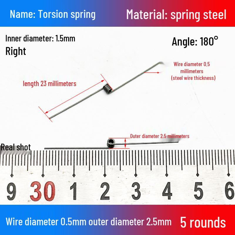 Torsion Spring Steel 0.3-3.0 for 90/180° Clip Trash Can