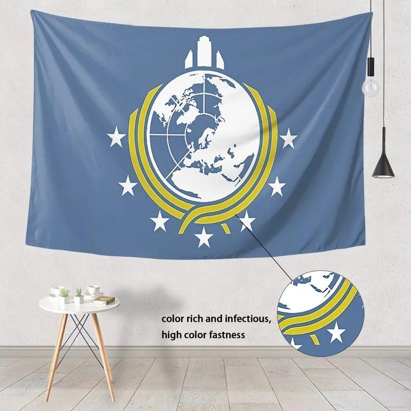 

VIKAMA 1Piece Super Earth Flag Tapestry Classic Suitable for Bedrooms Living Rooms Dorms and Offices 74x94cm(29x37in)