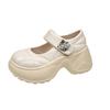 Thick-soled muffin heightens with one pedal of Velcro Mary Jane shoes, children's summer skirt 2025 new popular single shoes