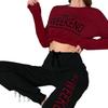 Women's Autumn European & American Home Wear Pajama Set: Long-Sleeve Letter Top & Long Pants Casual Two-Piece