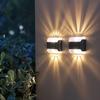 2/4/8pcs Solar Wall Lights with Amorphous Up/Down Design - Outdoor Landscape Lighting for Garden, Courtyard, Night Use