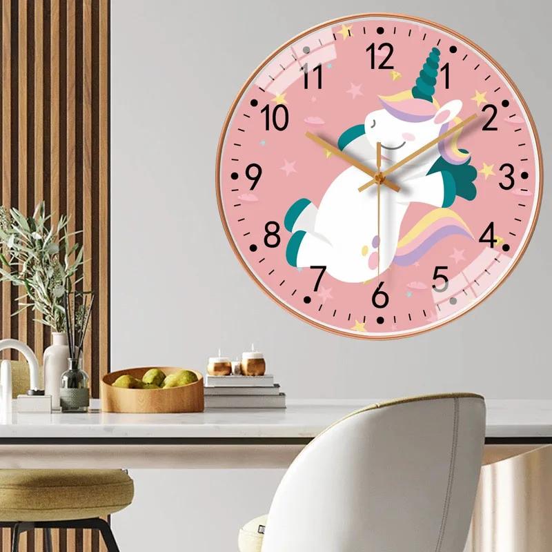 8 Inch Nordic Modern Simple Clock Wall Clock Living Room Art Net  Silent Clock Fashion Light Personality Decorated Quartz Clock