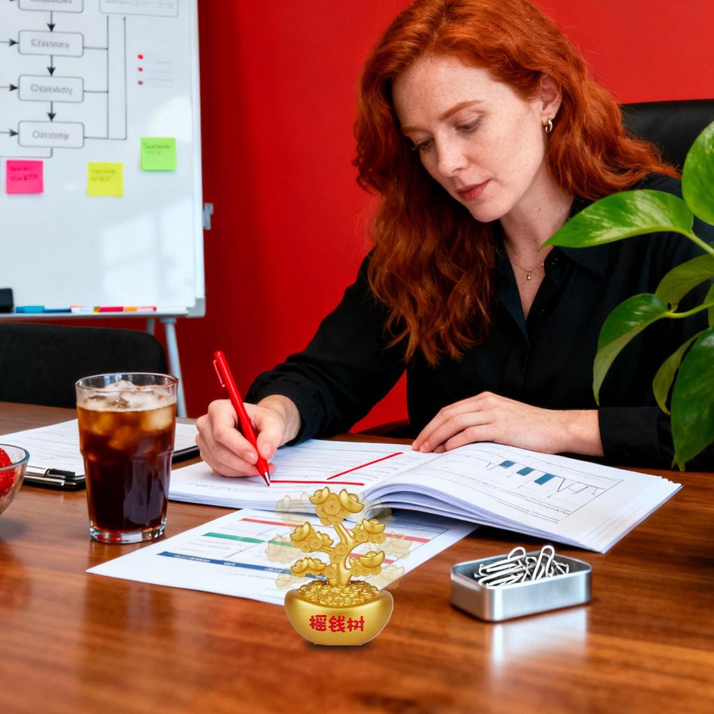 Doplňky na palubní desku Solárně napájený Třesoucí se strom peněz Design Dekorace interiéru vozu Roztomilé Doplňky na palubní desku auta Pro