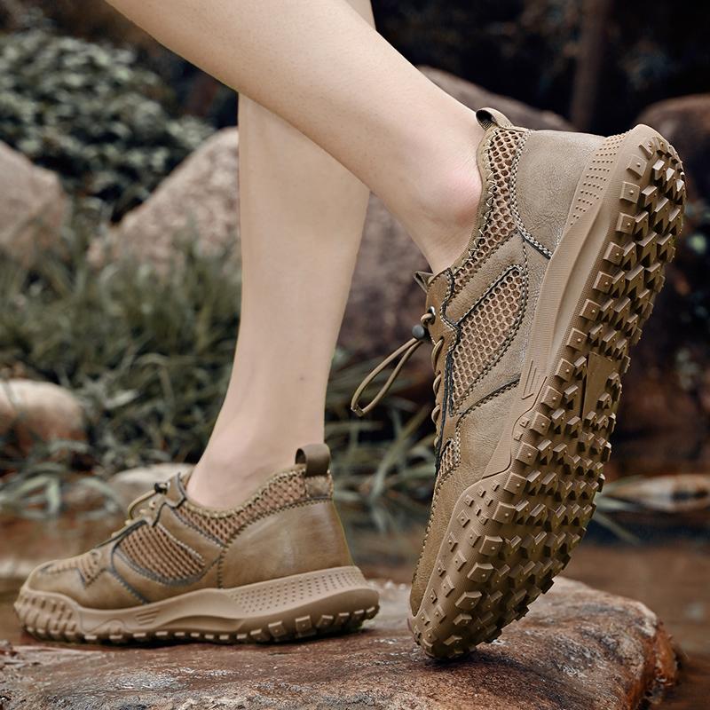 Summer Men's Oversized Breathable Lightweight Mesh Shoes Outdoor Sports and Leisure Shoes Hiking Shoes 38-46