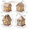 Christmas Luminous Wooden Cabin Ornament - Small House Tree Decoration