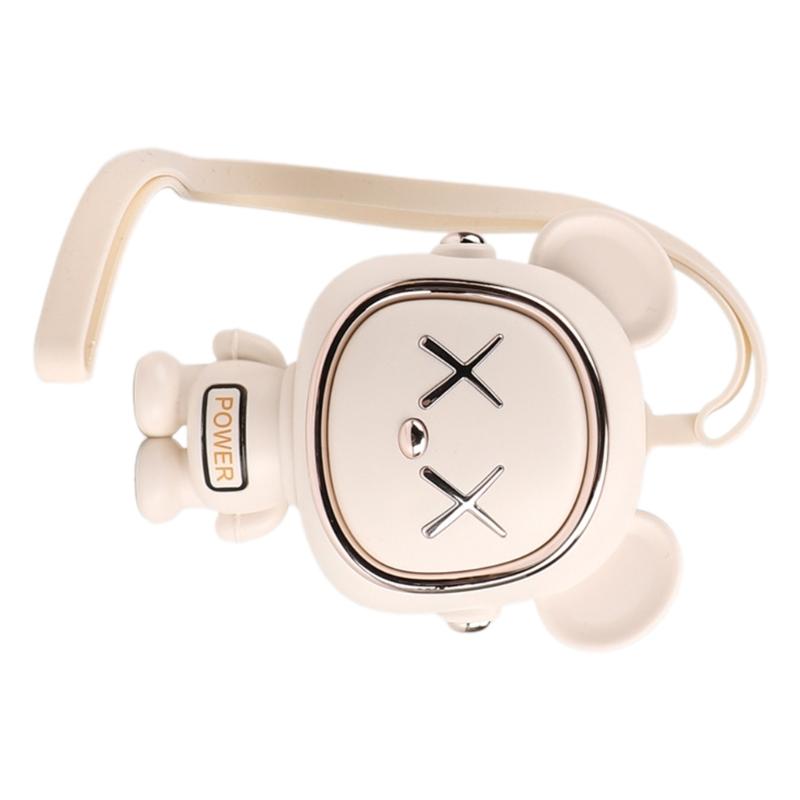 

USB Rechargeable Fan Neck Hanging Fan Cooling Device Quiet Fan Flexible Neckband Fan Quiet Small Fan ABS Texture синий