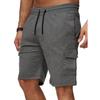 Men's Work Pants with Multiple Pockets Fitness Sports and Casual Five Quarter Pants, Plus Size Shorts