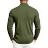 Men Solid Waffle Textured Half Zip Sweatshirt Stand Collar Long Sleeve Casual Knit Pullover Tops