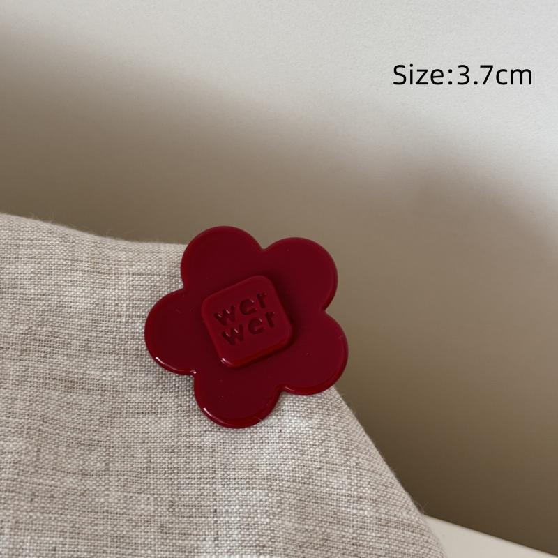 

Sweet Acetate Flower Bow Hairpin Side Bangs Clip Headdress For Women Girls Simple Casual Hair Accessories Gift