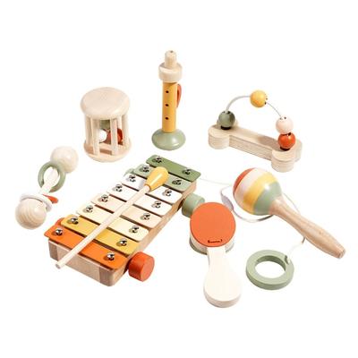 Multifunctional Toddler Music Discovery Wood Instruments Develops Motor Skills Sound Recognition