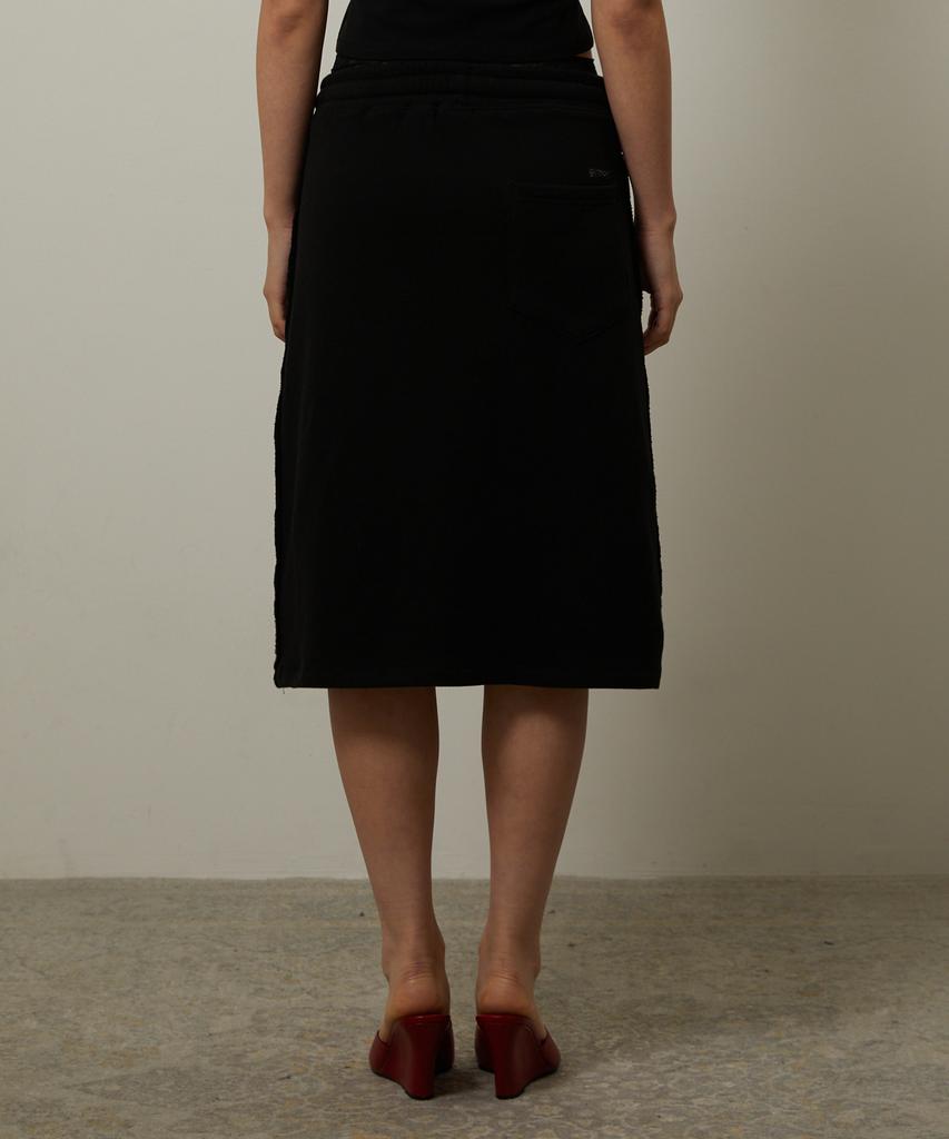 Gimeo Lace Printed Midi Skirt Black