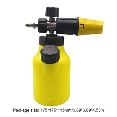 Canon à mousse sous pression 1 L avec doseur de liquide, lance à mousse pour lave-auto, pour le nettoyage du jardin, la désinfection et l'arrosage