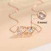 Beixi S925 Sterling Silver Pulsating Heart Rhinestone Necklace for Women