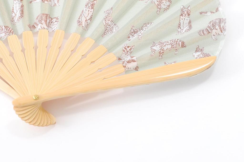 DDintex FLORET LONDON Miao 2 X 21cm Shell-Shaped Fan, Mint, [Liberty Print]