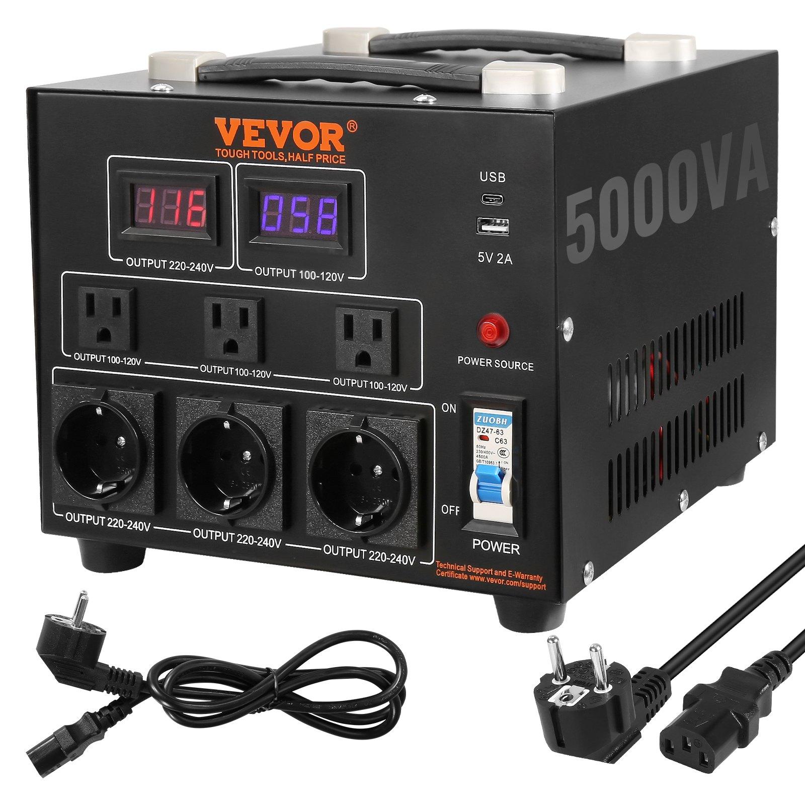 VEVOR Voltage Converter Transformer, 5000VA, Heavy