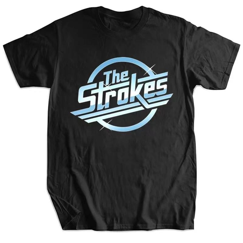 2025 Summer Women's T-shirt Tops The Strokes T Shirt Men Oversized T-shirt Hip Hop Graphic Sleeve Short Women T-shirt Y2KK