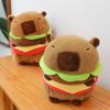 Cute Burger Capybara Plush Toy Kapibara Doll Pillow Ragdoll Doll Birthday Gift