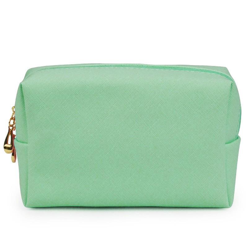 Cosmetic Bag Women Popular Product Pu Hand-Held Portable Square Waterproof Zipper Cute Travel Makeup Skincare Bag