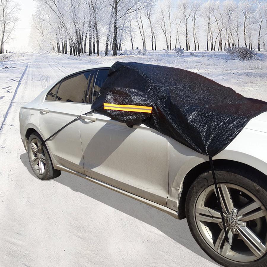 Black car snow shield front windshield visor Glass visor thickened magnetic snow cover antifreeze half-cover jacket