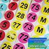 Round Self-Adhesive Numbered Code Stickers - Colored Dot Roll Labels for Sales Control and Monthly Tracking.