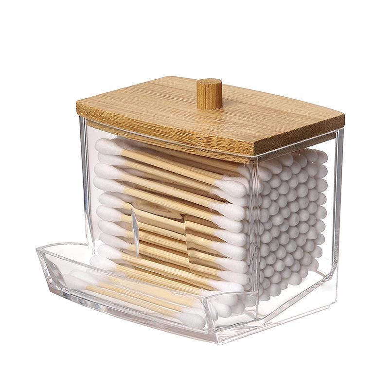 Transparent Cotton Swab and Toothpick Storage Jar