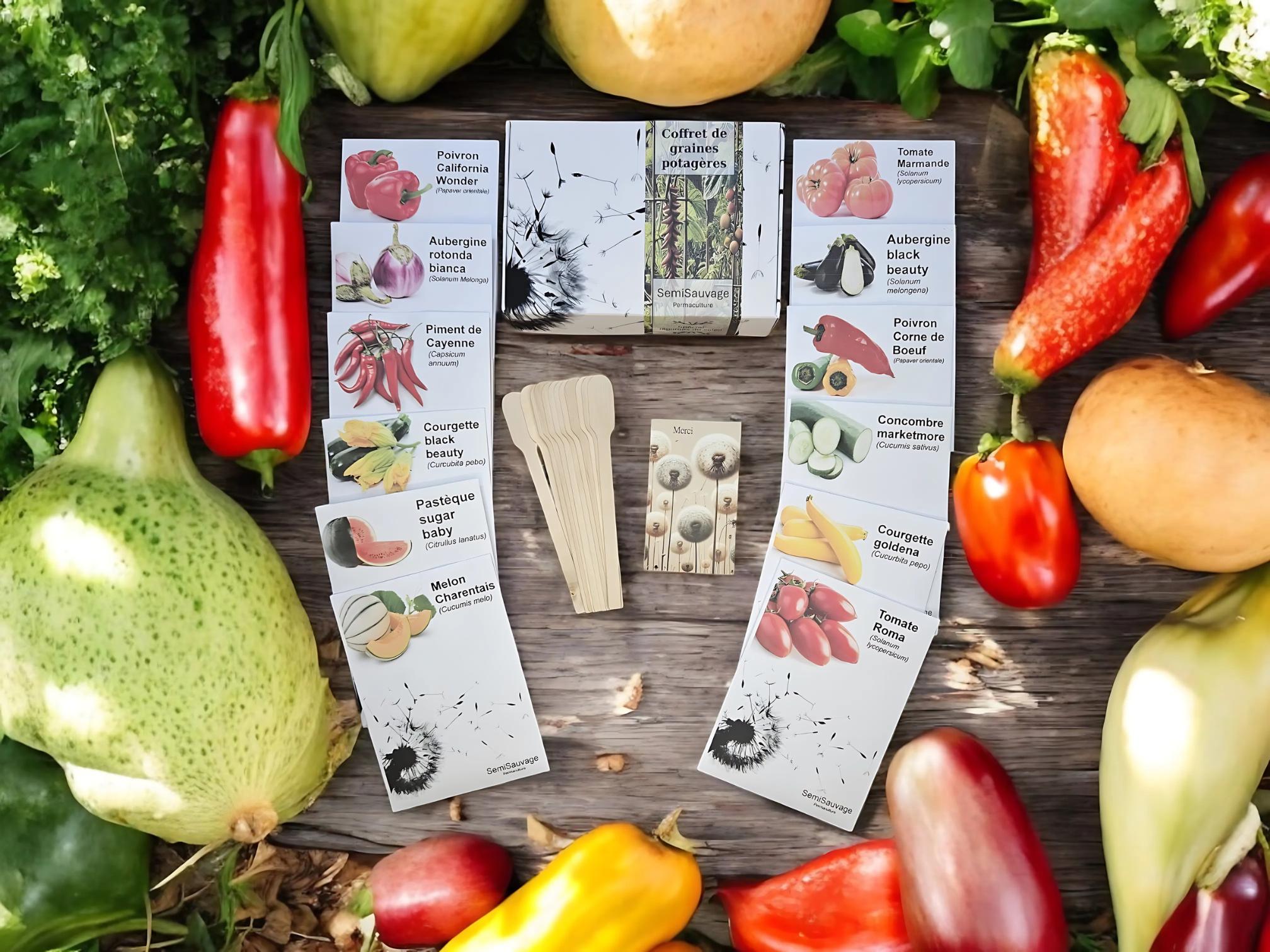 

Коробка насіння - особливі овочі сонця - Permaculture SemiSauvage