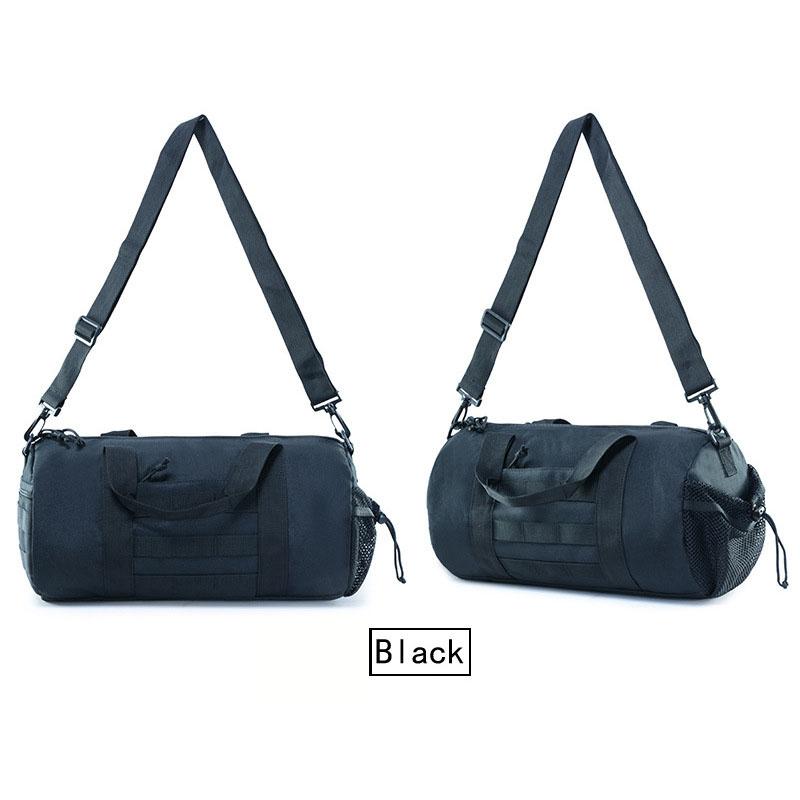 Outdoor Round Camouflage Backpack Military Hiking Bag Sports Attack Tactical Cylindrical Shoulder Bag High Capacity Handbag