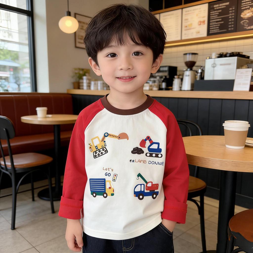 2026 Spring Arrival: Kids' Cartoon Long Sleeve Base Layer for Toddlers & Children