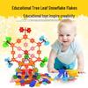Children's Snowflake Toy Set: Interlocking Educational Pieces for Ages 3-6, DIY Assembly, Large Box