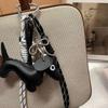 Bag Charm New Vintage Braided Rope Bag Pendant High-grade Creative Pendant Maillard Cute Sausage Dog Bag Accessories