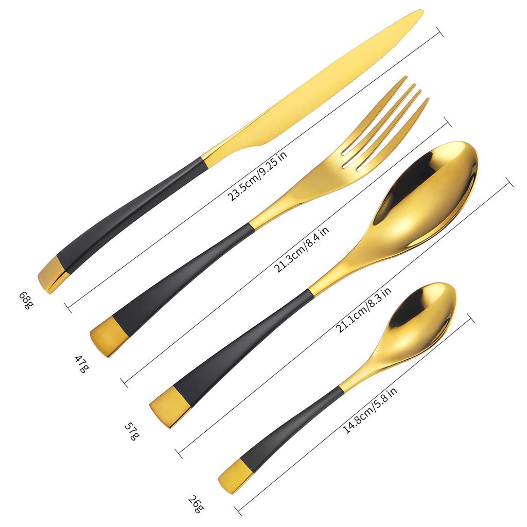 430 Stainless Steel Cutlery Set 4 Piece Set Hotel Restaurant Supplies Steak Home Creative Knife Fork and Spoon Gift Box