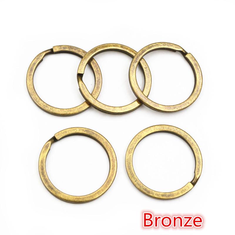 20Pcs 25 28 30mm Gold Silver Plated Key Ring Llaveros Clasp Findings Key Chain Split Ring Plated Key Ring For Jewelry Making