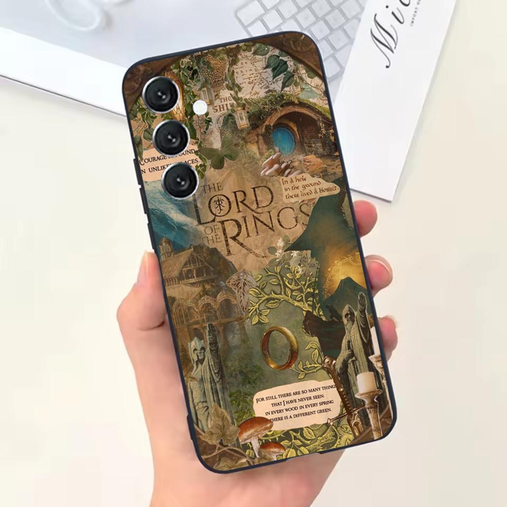 

The L-Lord of the R-Rings Map Phone Case For Samsung Galaxy A13,A21s,A22,A31,A32,A52,A53,A71,A80,Soft Black Shell Samsung a40