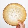 Nordic Light Luxury Gold Rim Glass Fruit Plate