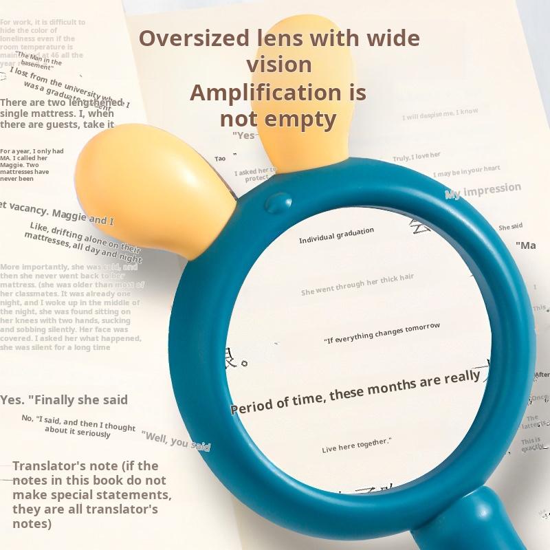 High Magnifying Glass Handheld Hd Children Elementary School Reading Optical Toys Kindergarten Small Gifts Color Random