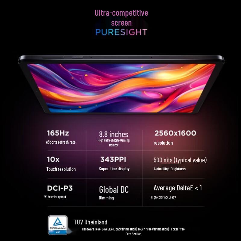 Lenovo Legion Y700 8.8" Gaming Tablet (Snapdragon 8 Gen3, 16GB+512GB, Wi-Fi) with Protective Clip Set (CN Version)