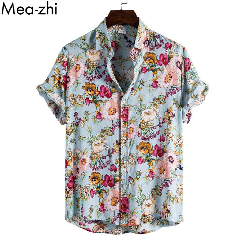 Buy Men's Retro Floral Print Button Up 