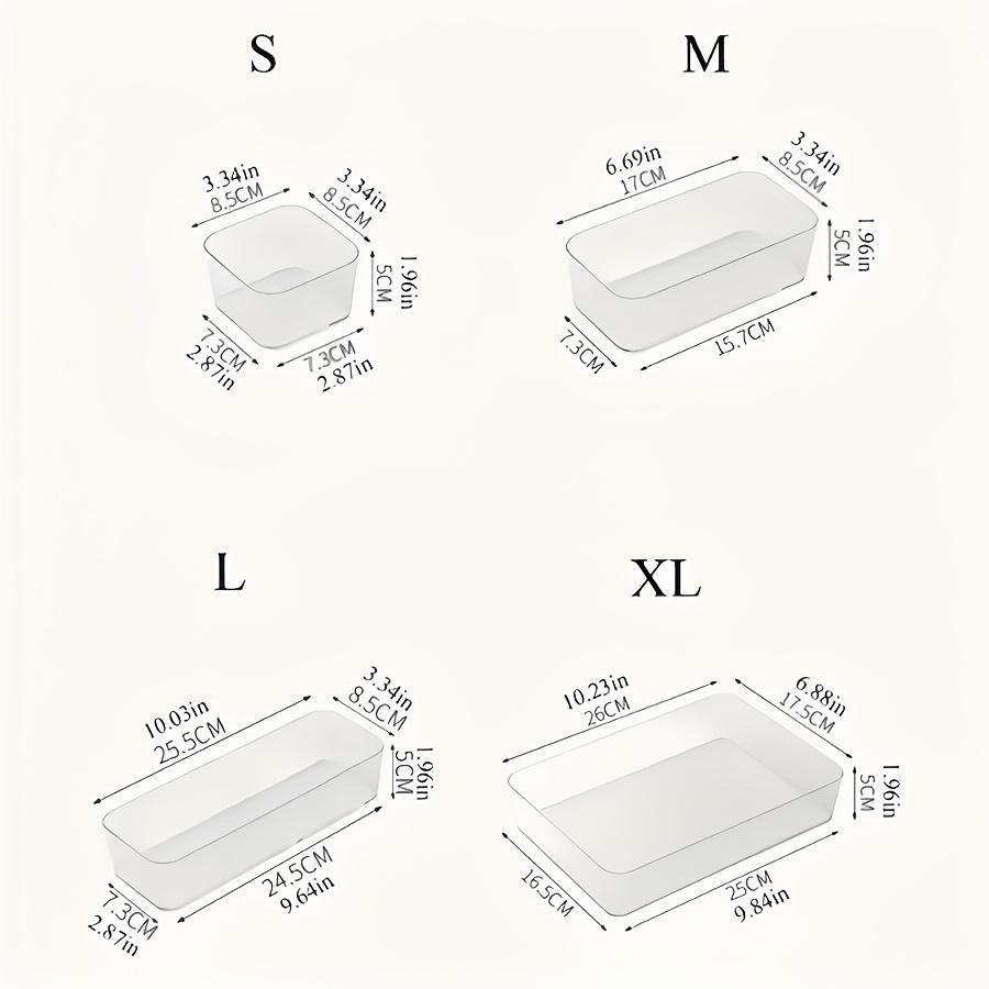 high quality8pcs Set of Transparent Acrylic Cosmetic Storage Boxes, Drawer Built-in Separation and Organizing Box, Desktop Office Stationery Storage